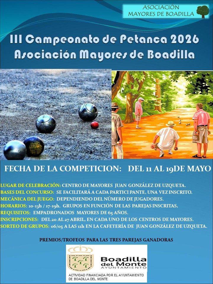 III CAMPEONATO DE PETANCA 2026